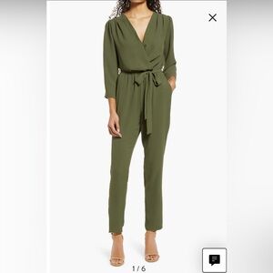 Fraiche by J Long Sleeve Belted Jumpsuit